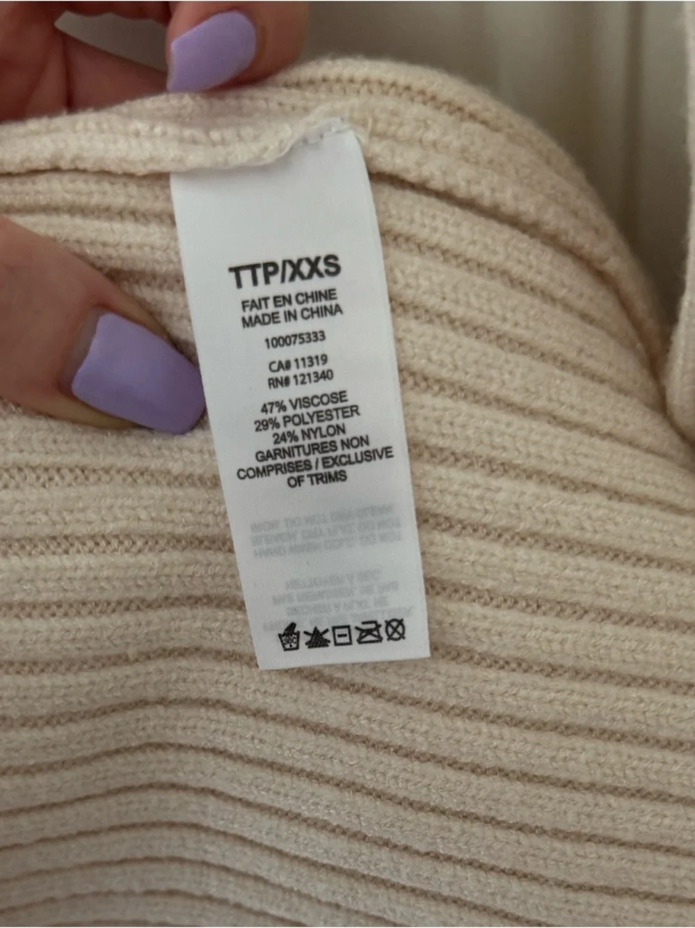 DYNAMITE rib knit midi dress size XXS - Picture 4 of 4